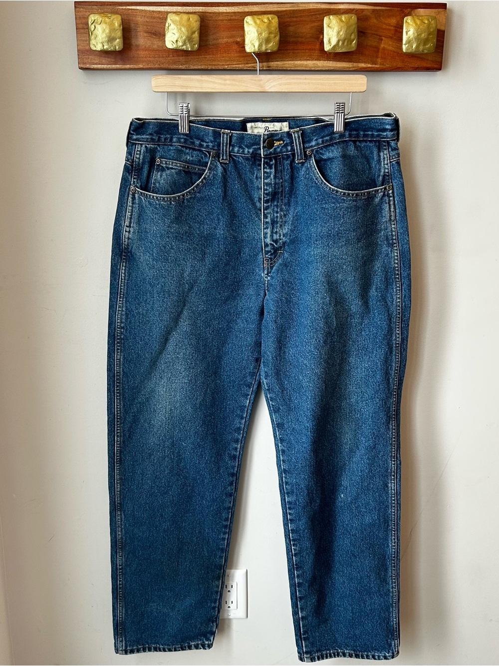Vintage 90s Relaxed Fit Dad Jeans Medium Wash Normcore Grunge 36x32 100% cotton